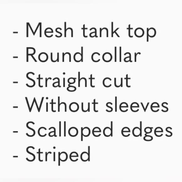 FRNCH PARIS STRIPED BLUE & CREAM KNIT TANK TOP MEDIUM - Picture 16 of 16